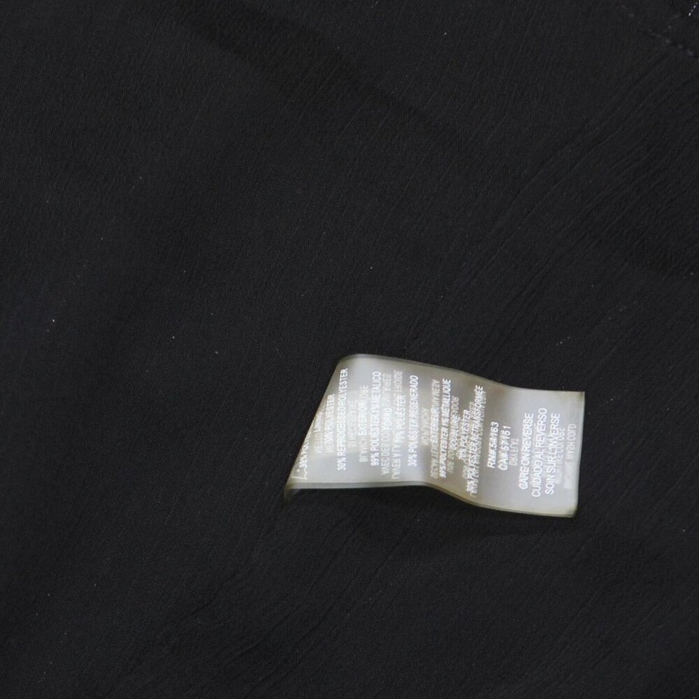 NWT Tommy Hilfiger Women's Textured Split-Neck Top H38T201A M Black - Picture 7 of 7